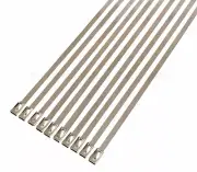 10 PACK 20.5" STAINLESS STEEL ZIP TIES CABLE TIES LONG!