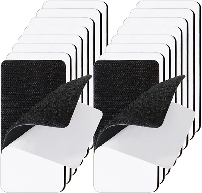 16 Sets 2X4 Inch Strips with Adhesive,Heavy Duty Hook and Loop Tape,Carpet Tape