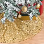 Gold Sequins Tree Skirt 24 Inches Mini Christmas Tree Skirts 5mm Sequins and ...