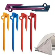 Byeaon Heavy Duty Tent Stakes Pegs | Heavy Duty Professional Camping Stakes,Multi-Functional Outdoor Tent Spikes for Family Friends Colleagues