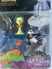 Patrick Ewing And Pepe Le Pew 1996 Space Jam Toy Unopened Brand New In Box!