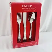 Oneida Stainless Flatware Snowman Design 12 Piece Service for 4 Brand New Boxed