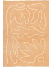 [Miss Amara] Berta Hand Drawn Washable Rug in Peach