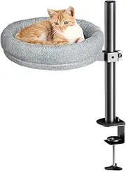 Cat Bed Above Desk Cat Bed - Desk Cat Bed Kitten Furniture Attachment with Pet Mat, Raised Cat Bed Over Desk, Comfortable Bed for Cats