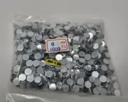 1,000 pcs Clear 6mm 1/4" Round Crystal Glue-On Flat Back Rhinestones for Crafts