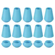 20Pcs Plastic Cord Lock Bell End Stopper Cord End Lock Rope Fastener, Blue