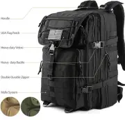 45L Military Tactical Backpack Oxford Waterproof 3P Assault Pack Molle Rucksack