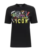 Icon graphic-print T-shirt S Black