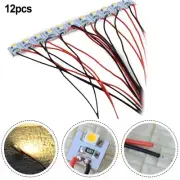 LED Lights Pre-wired Model Parts Warm White With Wires 12 PCS 12V LED