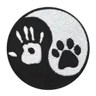 Yin Yang Hand paw Patch Embroidered Iron on Sew on patch Badge For Clothes