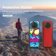2 Sets Panoramic Camera Decal PVC DIY Sticker Films for Insta360 X3 (Pirate) AU