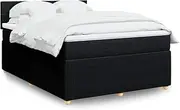 Generic Box Spring Bed with Mattress Black Queen Fabric,3287971