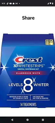 New Crest 3D Whitestrips Glamorous White Teeth Whitening Kit 14 Treatments