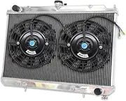 Aluminum Radiator + Fans ，Compatible With Nissan Maxima Cefiro A33 / ，Compatible With Infiniti I30 I35 V6 3.0L 3.5L 2001 2002 2003