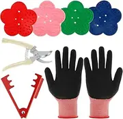 Leaf Thorn Stripper Kit, Flower Burrs Removal Tool, High Efficient Rose Thorn Stripper Tool, Versatile Rose Thorn Remover, Anti Slip Leaf Stripping Tool with Scissors for Gardening
