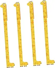 SWOOMEY 4Pcs Removable Height Growth Chart Wall Decals for Fun Nursery Wall Stickers Easy to Apply Measuring Chart for Bedroom Decor Self Adhesive Wall Art