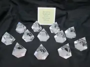 Alice In Wonderland Glass Crystal Prism Paperweights 1977 Franklin Mint Set