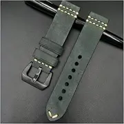 [ALMVIS] Watch Strap Leather Vintage Leather Strap Handmade Watchband for Man 22mm 24mm Watch Strap Fit for Panerai Watch Belt 8Color(Color 5,22mm)
