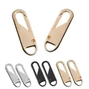 Deoward Zipper Pull, 6 PCS 6pcs Zipper Pulls Cord (Black+Silver+Gold)