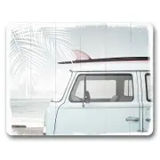 Kitchen Cork Backed Placemats Wanderlust Van Palm Set 6