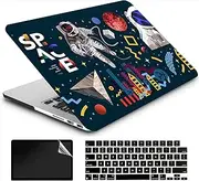 AMCJJ Compatible with MacBook Pro 13 Inch Case 2022 2021 2020 Release M2 A2338 M1/A2289/A2251 with Touch Bar & Touch ID, Plastic Hard Shell Case & Keyboard Cover & Screen Protector - Space Astronaut