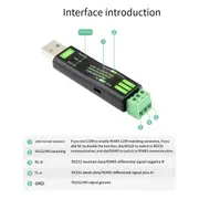 USB to RS232/485 Serial Communication Converter FT232RNL for Linux Android Win 11/10/8.1/8/7 Black