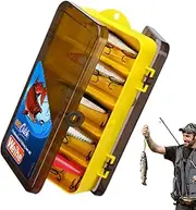 Lmyit Fishing Bait Kit | Realistic Fish Bait Spinnerbaits,24X Swimbait Tackle Kit with Double-Sided Storage, Fishing Accessories for Bass Trout Salmon Pike Walleye
