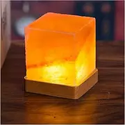 Himalayan Salt Rock Lamp, Rechargeable USB Night Light - Colorful Discoloration - Stylish Wood Base - Remote Control Lamp Home Decor