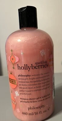 Philosophy Sparkling Hollyberries Shower Gel Shampoo 16 Oz Sealed Holiday