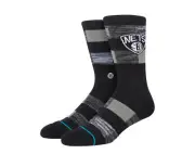 Stance x NBA Cryptic Brooklyn Nets Crew Black Socks A555C22NTT-BLK