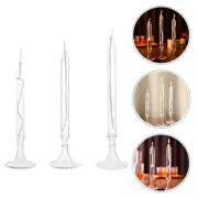 3 Pcs Glass Candle Oil Decor Kerosene Lantern Lamps for Indoor