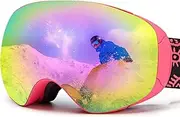 XCMAN Ski Snowboard Goggles UV Protection Anti Fog Snow Goggles for Men Women Youth