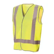 Frontier Recycled Hi-Vis Safety Vest With Reflective Tape Yellow XL