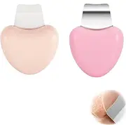 COZERI 2pcs Face Scraper Blackhead Remover Skin Scrubber Pore Cleaner Stainless Steel Scraper for Deep Cleansing Face and Skin Care Tools for Men and Women