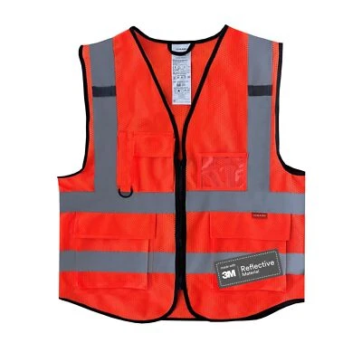High Visibility Reflective Working Vests - Breathable Vests with Pockets and ...