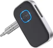 Portable Music Receiver, Wireless Adapter, Audio Receiver Headphones, 16h Battery Life Audio Receiver, 2.28x1.34x0.47 Inches for Wired Headphones, Vehicle Stereo, and Home Speakers,