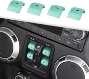Window Control Switch Button Cover Trim For Jeep Wrangler JK JKU 2012-2018 Green (for: Jeep)