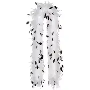 Halloween Party Supplies Black And White Feather Boa Costume Accessory Dress Up