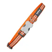 Dog Collar by Red Dingo Reflective Bones Orange 2 x 2436 Cm