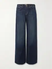 [L'AGENCE] L'AGENCE - Alicent High-rise Wide-leg Jeans - Dark denim - 28 28 Blue