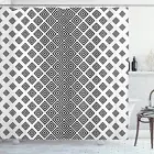 Abstract Shower Curtain Square Shape Geometric Print for Bathroom