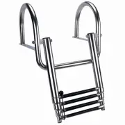 Stainless Steel Telescopic 4 Steps Boat Ladder Platform Swim Poontoon Ladder