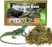 BNOSDM 5.2oz Natural Sphagnum Moss for Reptiles, 7QT Reptile Moss Substrate, Long Fibered Peat Moss Terrarium Bedding for Snakes, Leopard Geckos, Turtles, Frogs, Hermit Crabs