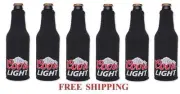 COORS LIGHT MOUNTAINS 6 BEER BOTTLE SUIT COOLERS KOOZIE COOLIE HUGGIE BLACK NEW