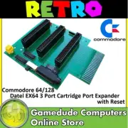 Commodore 64/128 Datel EX64 3 Port Cartridge Port Expander with Reset [03]