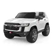 Volta Toyota Landcruiser White 12V Kids Ride On Car Smart Control Toy 3+