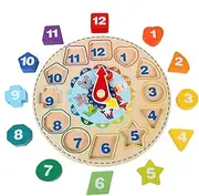 Teaching Clock - Color Matching Toy - Early Educational Activity for Boys Girls Ages 3+, Kindergarten Activity