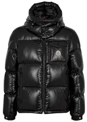 Moncler Montbeliard Quilted Shell Jacket - Black - 1, Men's Designer Shell Jacket, Male - 1 1