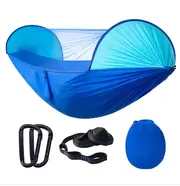 Hammock 2 Tourist Outdoor Portable Hammocks With Mosquito Net Waterproof Camping For Leisure Shelters Survival Ultralight Large Blue