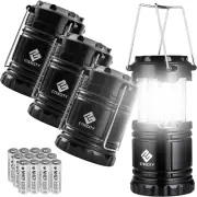 Camping Lanterns for Power Outages 4 Pack, Flashlight for Camping Essentials, Em